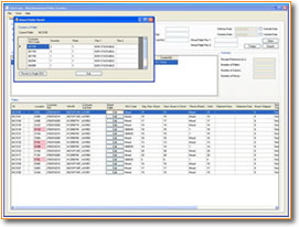 Screenshot of warehouse management